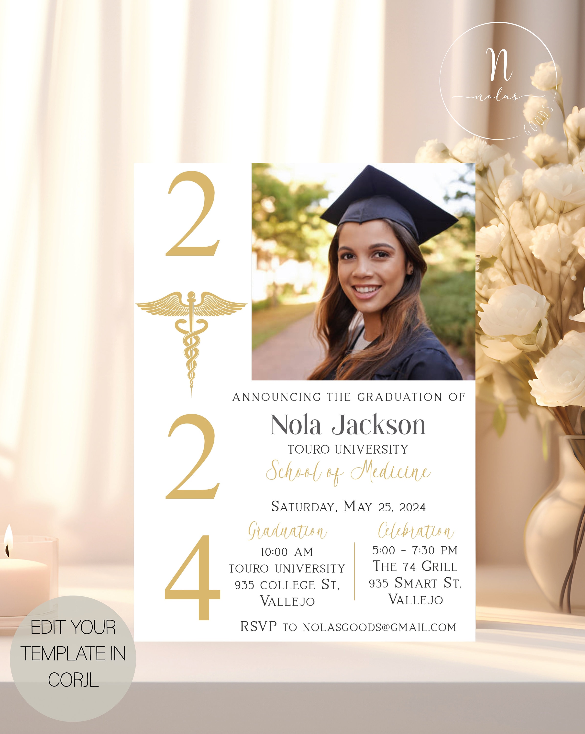 Medical School Graduation Invitation, Medical School Graduation ...