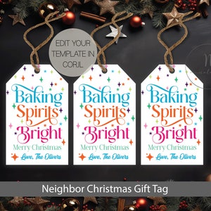 Christmas Treat Gift Tags, Christmas Neighbor Gift Tag, Neighbor Christmas Gift Tags, Christmas Gift Tag Personalized