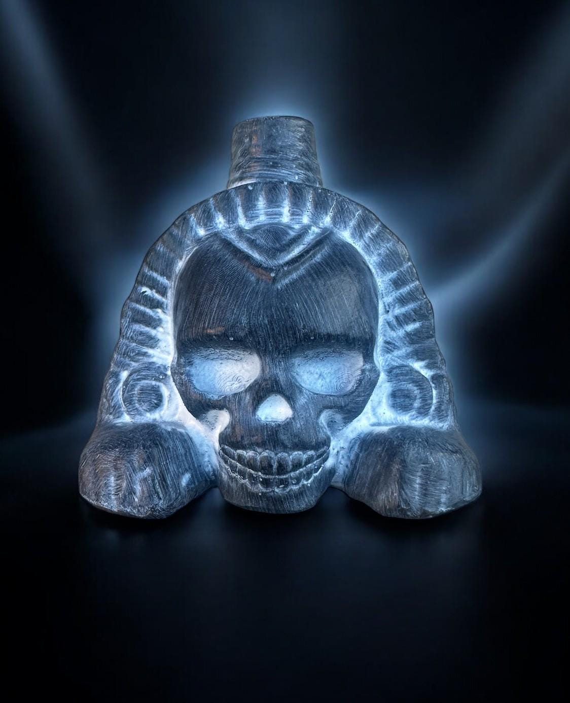 Aztec Death Whistle, Skull Gift at 125db, Halloween Prop, Scary