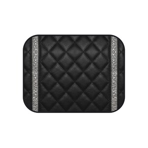 Quilted Black Diamond Pattern Car Mats image 2
