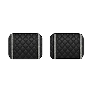 Quilted Black Diamond Pattern Car Mats image 1