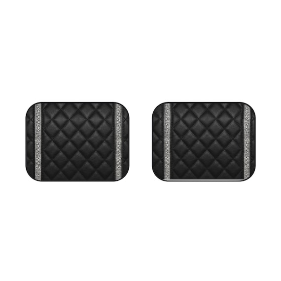 Quilted Black Diamond Pattern Car Mats