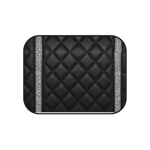 Quilted Black Diamond Pattern Car Mats image 3