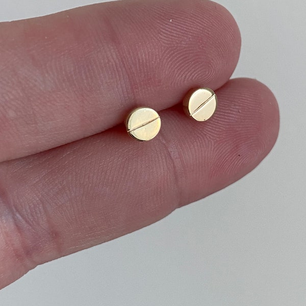 Screw Head Earrings Etsy