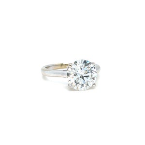 Stunning Large AGS Diamond Solitaire in 18K White Gold 3.17CT AGS 0 Ideal CUT image 2