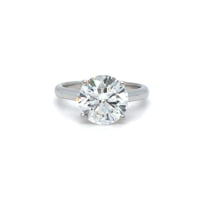 Stunning Large AGS Diamond Solitaire in 18K White Gold 3.17CT AGS 0 Ideal CUT image 1
