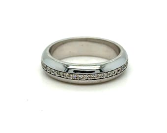 Vintage 14K White Gold Diamond Full Eternity Wedding Band - 0.50ct.