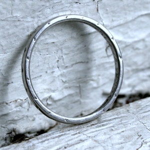 Vintage Engraved Platinum Wedding Band by Orange Blossom from 1927. image 5