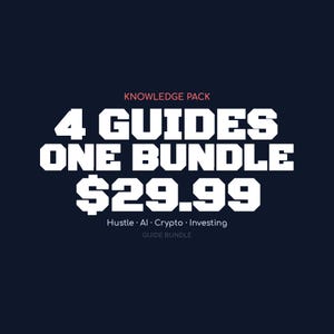 Ebook Guide Bundle 4 PDF Digital Download | Side Hustle AI Tools Crypto Trading Bot Investing Beginner Business Passive Income 2026