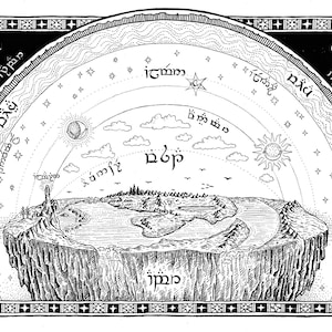 Ambarkanta: The Shape of the World – Signierter Kunstdruck - Silmarillion, Mittelerde, J. R. R. Tolkien
