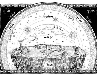Ambarkanta: The Shape of the World – Signed Art Print - Silmarillion, Middle-earth, J. R. R. Tolkien