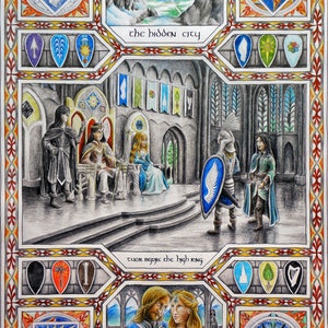Tuor Coming to Gondolin – Signed Art Print - fantasy illustration, J. R. R. Tolkien, Silmarillion