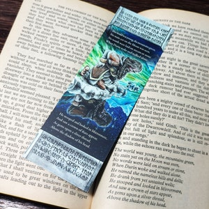 Song of Durin – J. R. R. Tolkien Bookmark | dwarves, Moria, Angerthas runes, Fantasy Bookmark, Tolkien Gifts