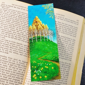 Le Cœur des elfes sur Terre – Marque-page J. R. R. Tolkien, Lothlórien, Cerin Amroth, Marque-page Fantasy, Cadeaux Tolkien