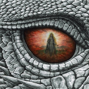 The Eye of Glaurung – Signed Art Print - Tolkien Art, Fantasy Illustration Art Print, Middle-earth, Silmarillion Art