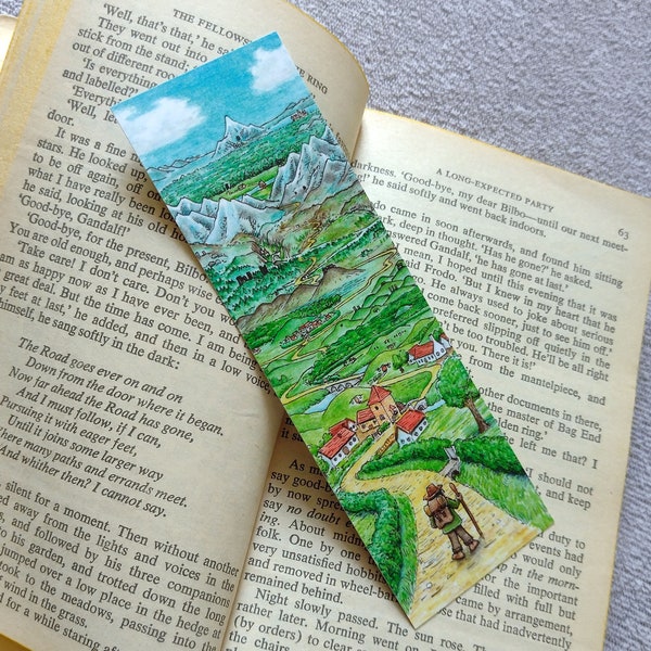 The Road Goes Ever On – J. R. R. Tolkien Bookmark | Lord of the Rings | The Hobbit | Fantasy Bookmark | Tolkien Gifts