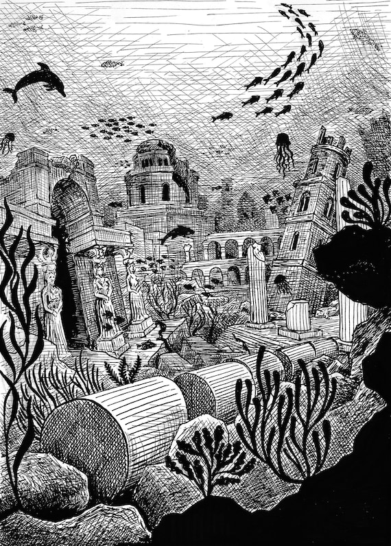 Atalantë Art Print Fantasy Illustration J. R. R. Tolkien - Etsy