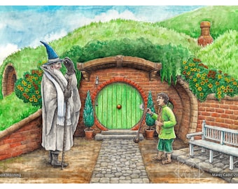 Good Morning – Signierter Kunstdruck - Tolkien Art, Illustration Fantasy Kunstdruck, Mittelerde