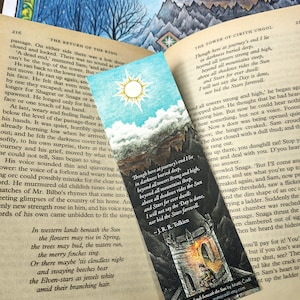 Dans les pays occidentaux sous le soleil - Marque-page J. R. R. Tolkien, marque-page fantastique, cadeaux Tolkien