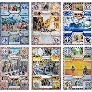 Tale of Tuor – Een set van zes kunstafdrukken - fantasieillustratie, J.R.R. Tolkien, Silmarillion