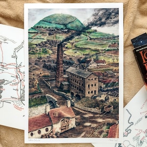 Hobbiton Befouled – Signierter Kunstdruck - Tolkien Art, Fantasy Illustrationen Kunstdruck, The Shire, Bag End, Tolkien Geschenke