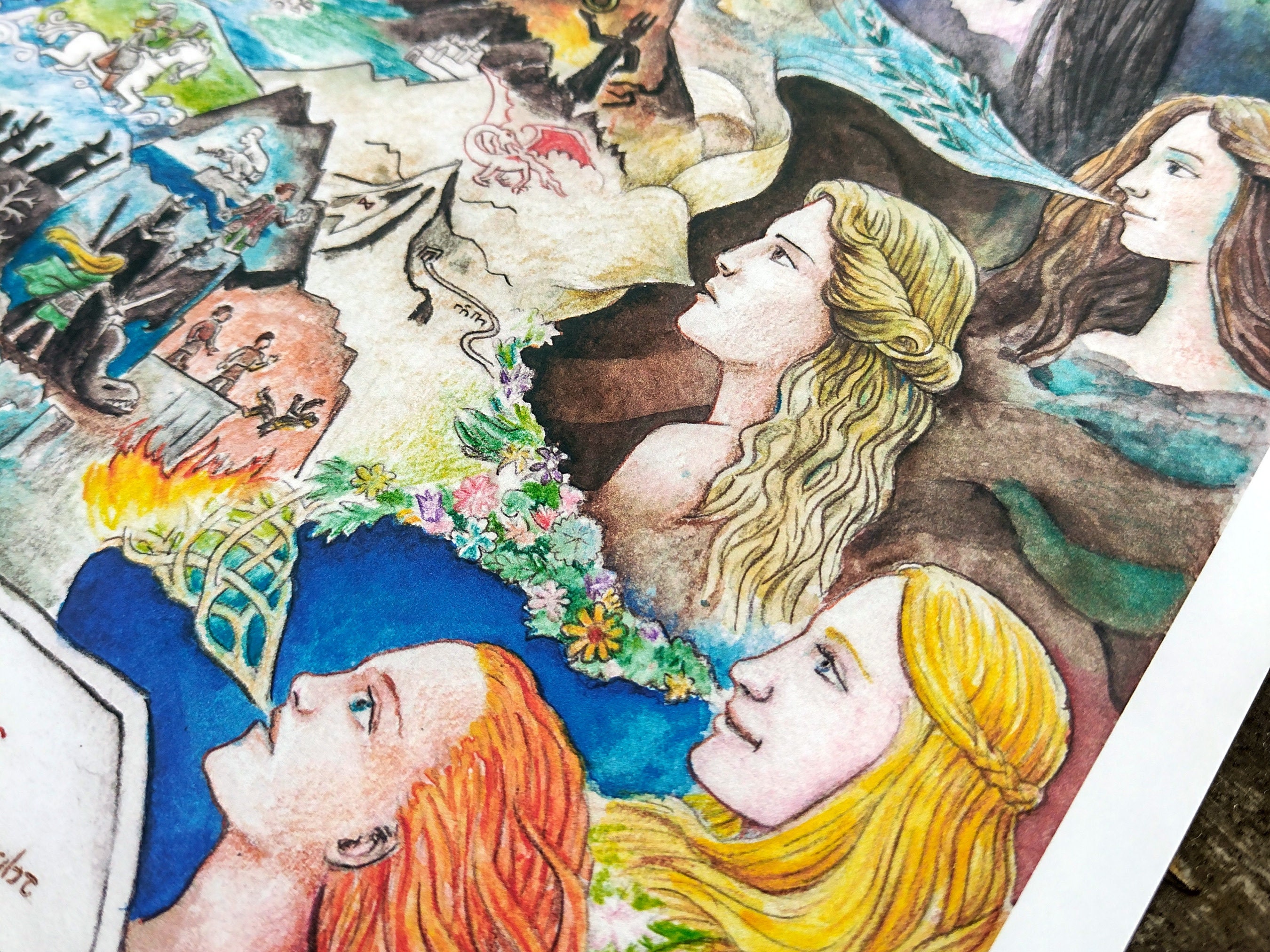 ainulindal-the-music-of-the-ainur-signed-art-print-tolkien-art