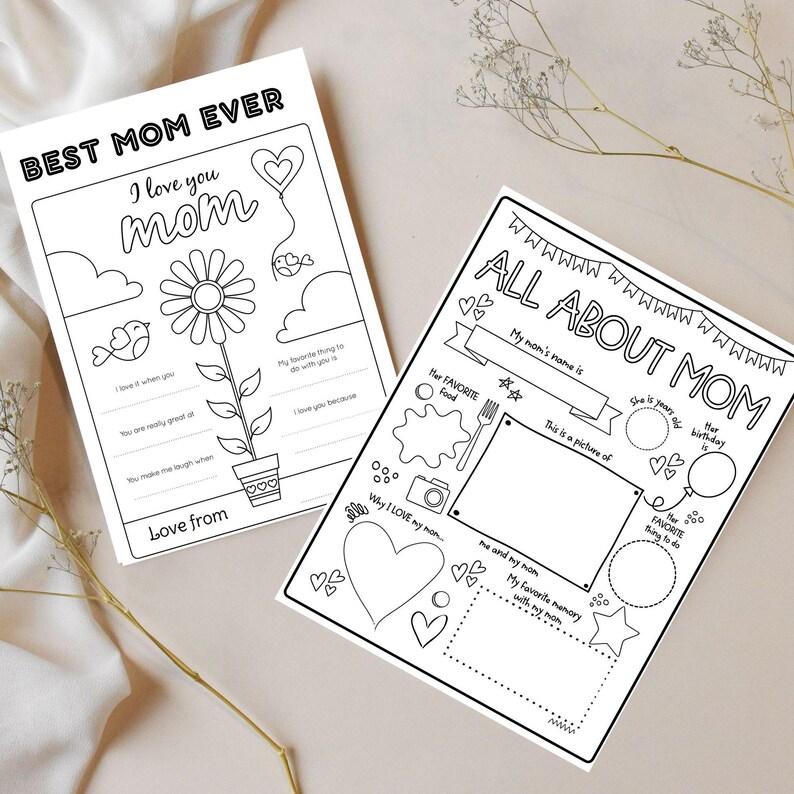 Mother's Day Coloring Pages for Kids | Best Mom Ever Printable Activity ...