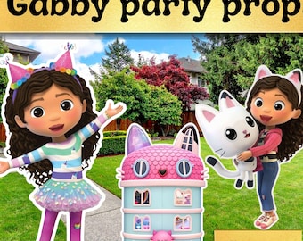 Gabby Party Props SVG Bundle | 65 Inch Cutout Files | Kids Birthday Decoration | PNG PDF Printable | Cricut Silhouette Files