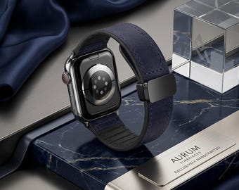 Klassisches Leder Apple Uhrenarmband, Business Style iWatch Armband Herren 40-49 mm