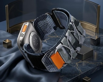 Atmungsaktives, gewebtes Apple-Armband aus Nylon, leichtes Sportarmband, ganztägiger Komfort