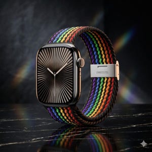 Braided Loop Apple Watch Band, Stretch Nylon Strap, All Sizes (38mm–49mm)