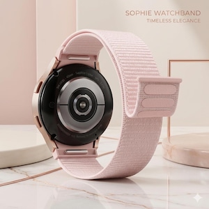 Nylon Sport Loop Band for Samsung Galaxy Watch 7/6/5/4 – No Gap Adjustable Strap