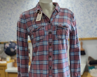 Vintage Washed Flannel-Peach Size YL
