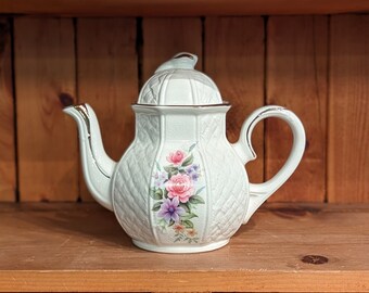 Teapot by Arthur Wood Made in England Pink Florals