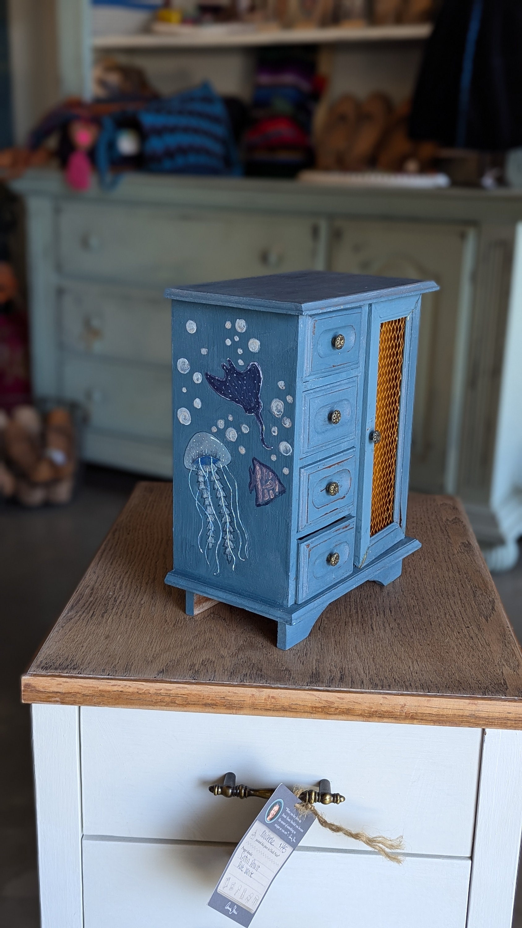 Hand Painted Vintage Jewelry Music Box With Ocean Scene - Etsy