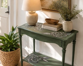 Hand-painted Console Table in Amsterdam Green