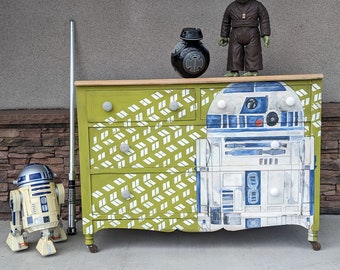 Star Wars Hand Painted Dresser featuring R2D2