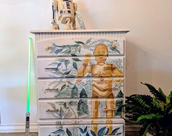 Star Wars Hand Painted Dresser featuring C3P0