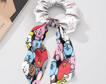 Satin Bow Hair Tie, ARIRANG World Tour Kpop Merch, BTS Concert Outfit Scrunchie