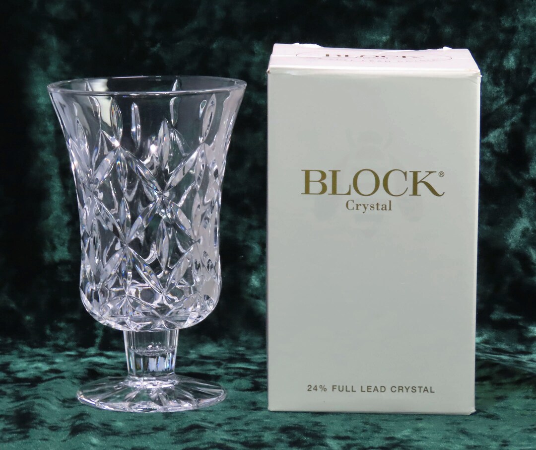 Block Crystal Hurricane Candle Holders Etsy