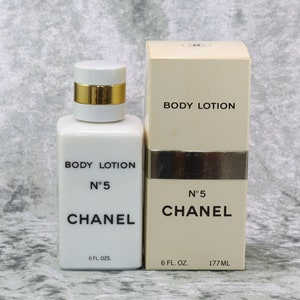 Vintage CHANEL No 5 Body Lotion with Original Box - Milk Glass Bottle, Full, New