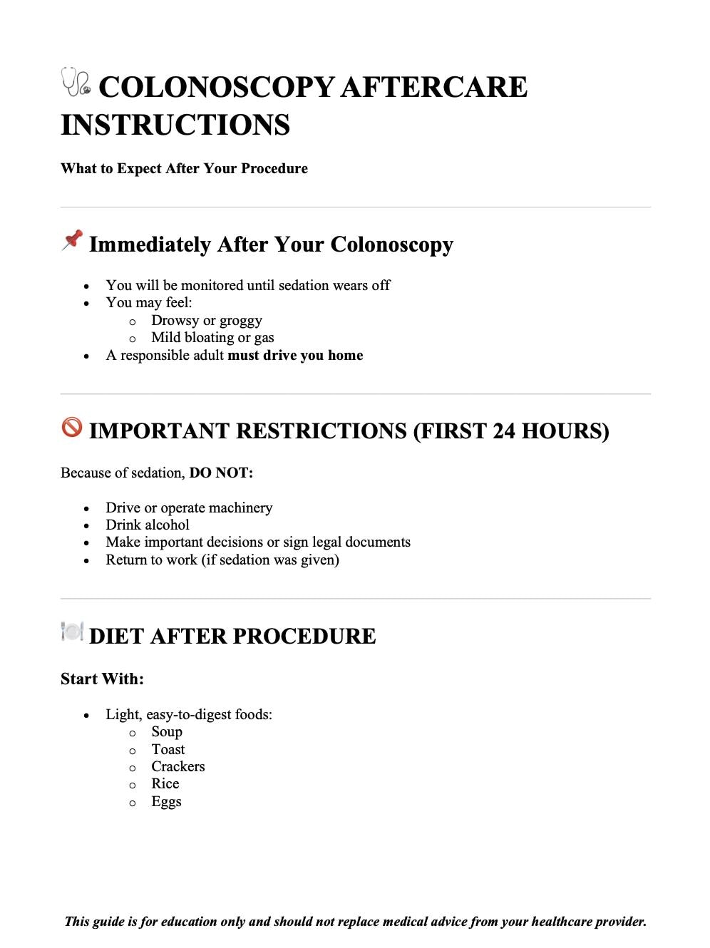 Colonoscopy Prep Guide: Patient Instructions, Digestive Health ...