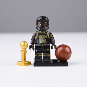 LeBron James Lakers # 23 Minifigur, All-Time tragender Torschütze Trophäe, NBA-Bricks