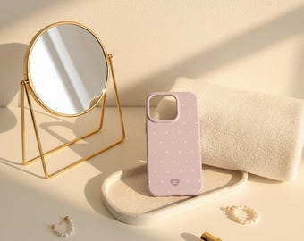 Polka Dot iPhone Case, Slim Shockproof TPU Silicone Cover, Minimalist Protective Phone Case