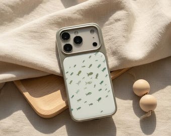 Minimalist Fish iPhone Case: Silver Trim, Shockproof Ocean Design