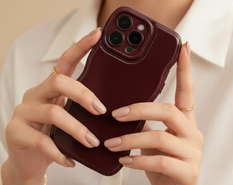 3D Wave iPhone Case, Minimalist Silicone Cover, Shockproof Protection (iPhone 16-12)
