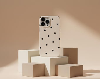 Polka Dot iPhone Case, Protective Silicone Cover for iPhone Models