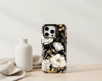 Floral Matte Silicone MagSafe iPhone Case Shockproof Protection (iPhone 16 15 14 13 12)
