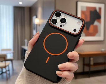 Matte Magnetic iPhone Case: Slim Fit, Wireless Charging Compatible, Shockproof Protection