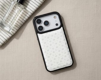 Floral Leather iPhone Case, Shockproof Protective Cover (iPhone 17-14)
